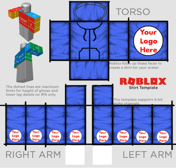 Create multiple roblox shirt template for you by Roblox_guy