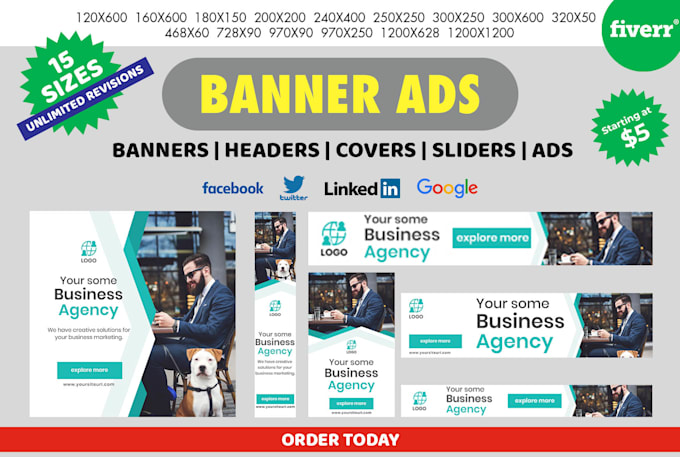 Design Unique Banner Ads Header Facebook Cover Google Ad By