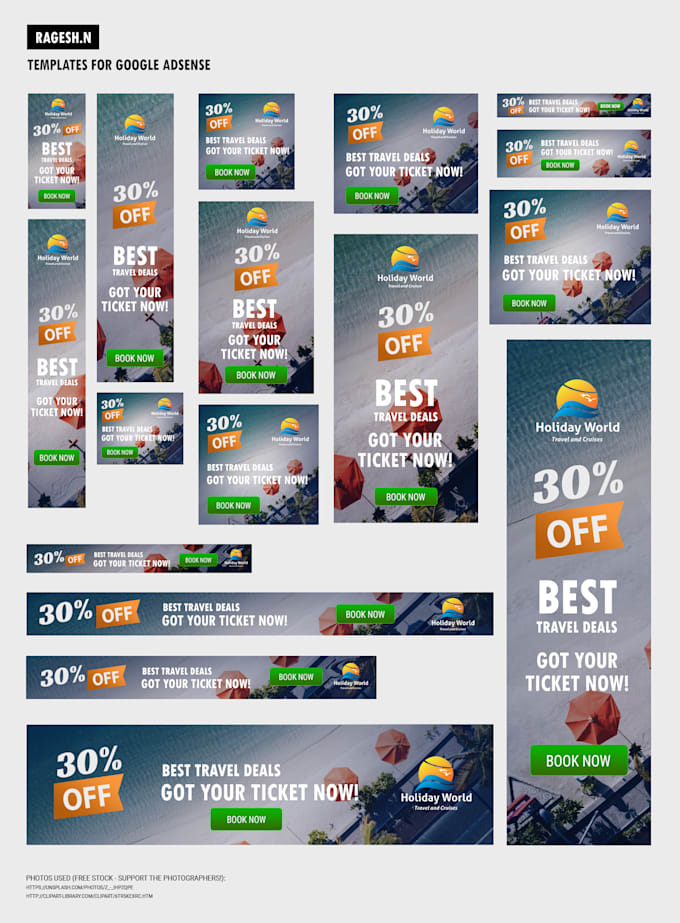 Design Your Google Adsense Banner Set By Rageshdesigner