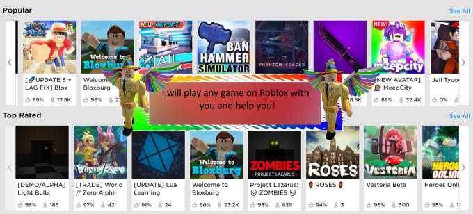 Help You In Any Game In Roblox - roblox game help