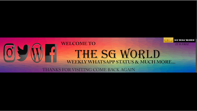 Creating Youtube Channel Logo And Banner For You By The Sg World