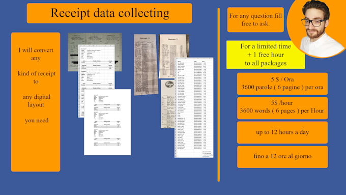 Type A Document With The Data Of Your Receipts