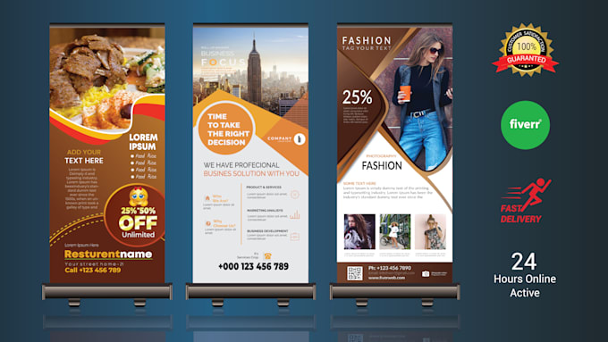 Do Outstanding Roll Up Banner Retractable Banner Design In 24