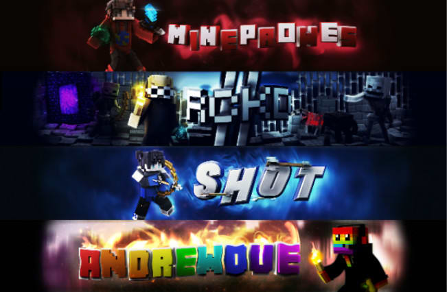 Create A High Quality Cheap Minecraft Youtube Banner By Thedanku