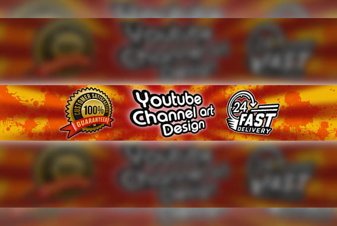 Design Youtube Channel Art Cover Background Thumbnail Banner In 24