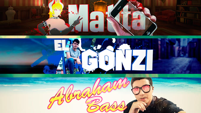 Design And Make Your Youtube Banner Original And Cheap By Mataelxd
