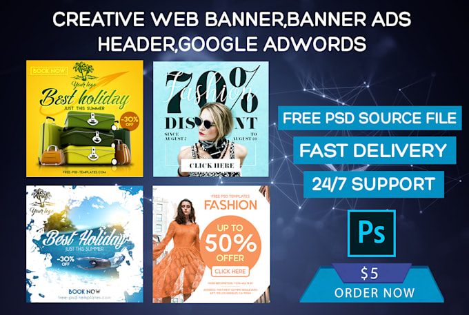 Design Creative Web Banner Banner Ads Header Google Adwords By