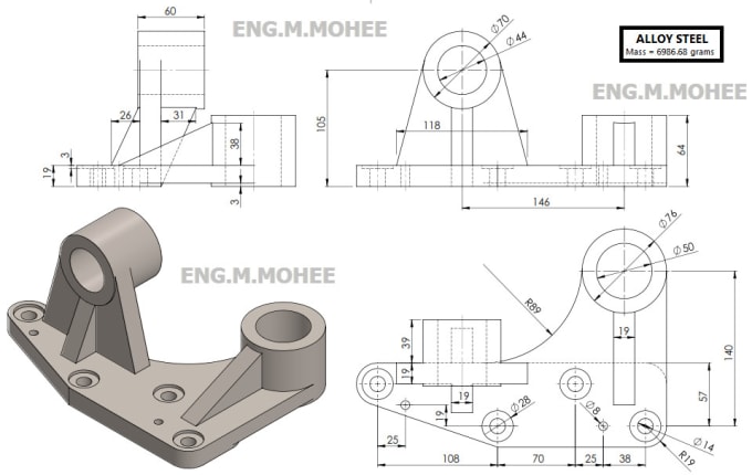 Make 3d Modeling Solidworks Complex And Simple Parts By Ramiabdelhamid3