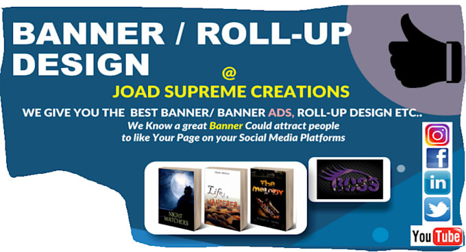 Give Banner Ads Roll Up Facebook Youtube Twitter Linkedin Cover