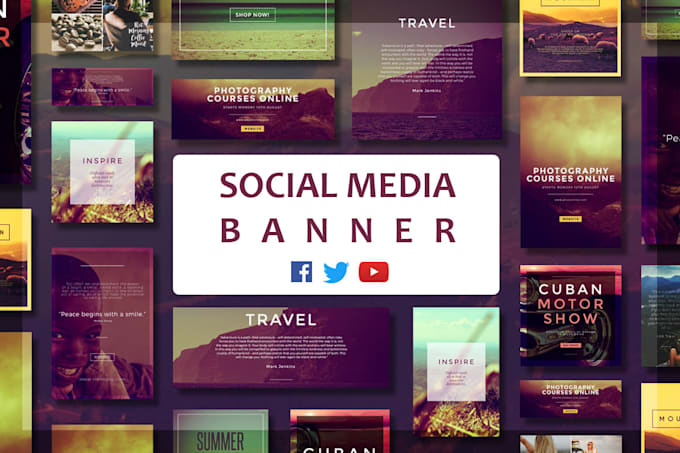 Design Creative Facebook Twitter Linkedin Youtube Banner By
