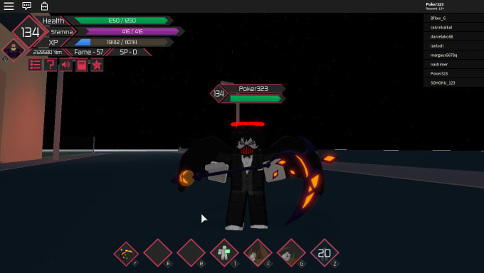 Give You One Hallow Scythes In Roblox Villains Online - roblox 3d video support