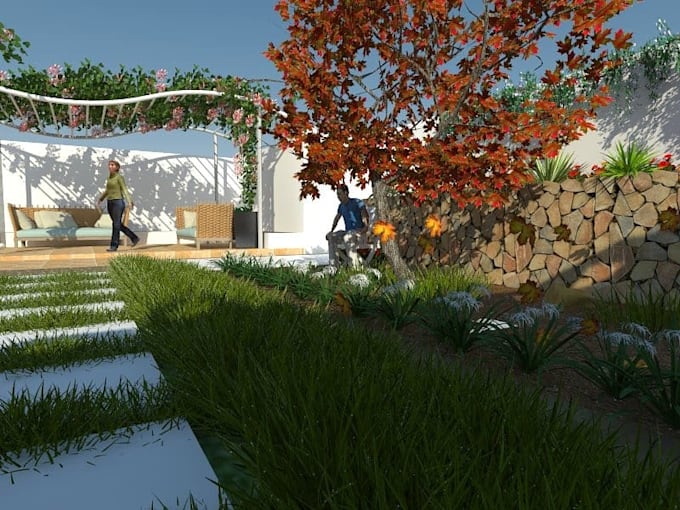 Design Your Garden Backyard Patio 3d Realistic Landscape By