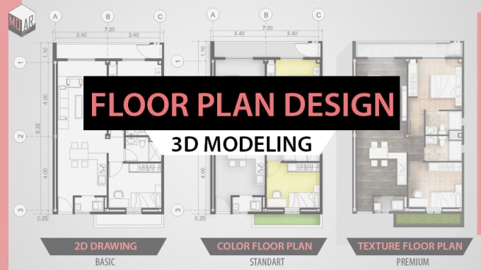 Draw Architectural 2d Floor Plan In Autocad By Moar01