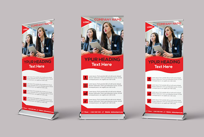 Design Any Roll Up Banner Pop Up Large Banner Billboard Ads By