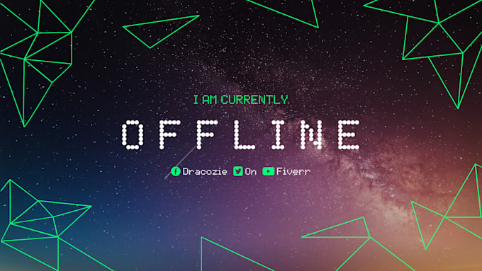 Design An Attractive Twitch Offline Banner By Dracozie