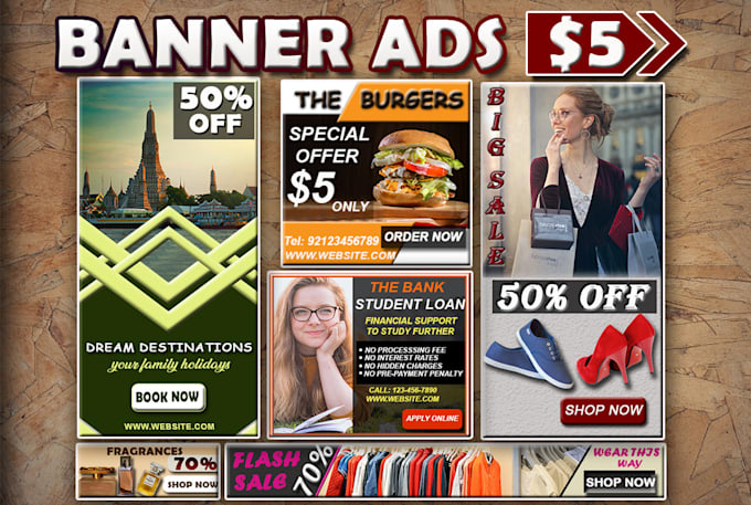 Make Beautiful Static Banner Ads By Shumailf
