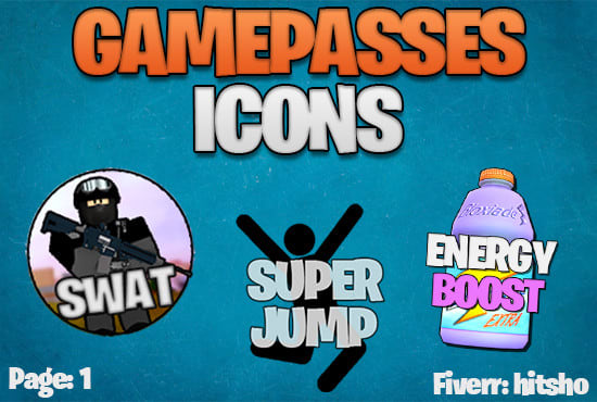 Create Your Roblox Gamepasses Icons By Hitsho - how to create a game pass in roblox