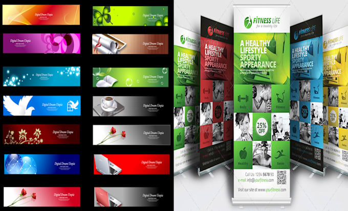 Design High Resolution Roll Up Banner Web Banner In 6 Hours By
