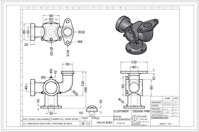 cad part drawings