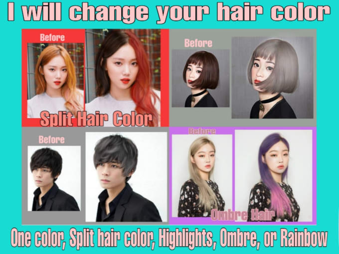Naturally Change Hair Color Within24 Hours In Photoshop By Maecart