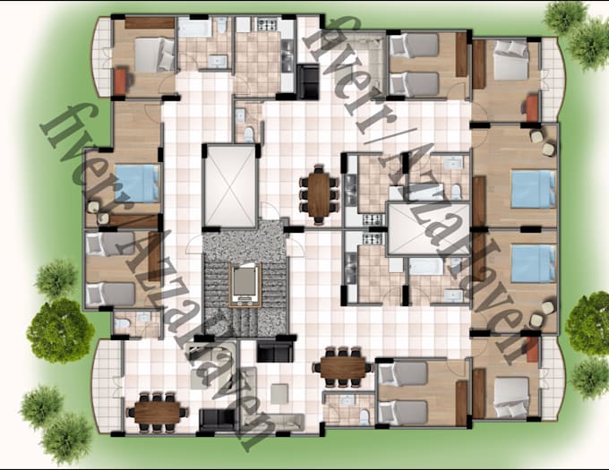 Add Texture And Furniture To Your Floor Plan By Azzahaven
