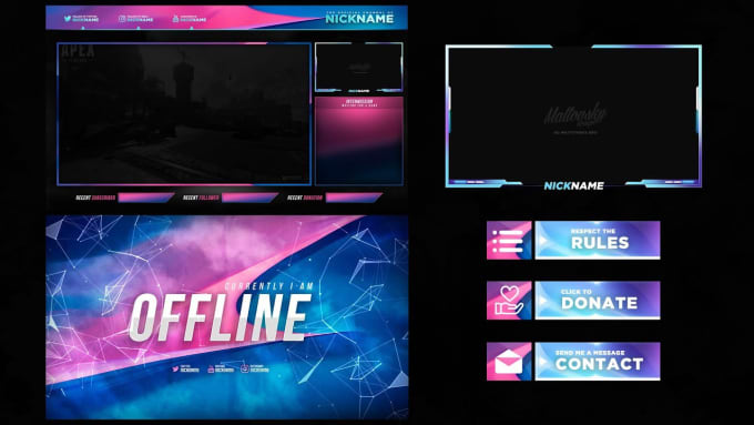 Create best animated twitch overlays for your stream by Cyrodigital10