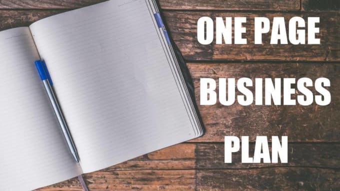 Deliver My 1 Page Business Plan And Financial Plan Template By