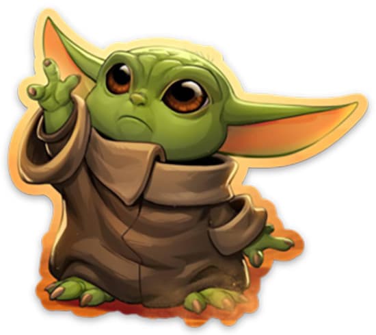 Ship you a vinyl baby yoda sticker by Vtek007