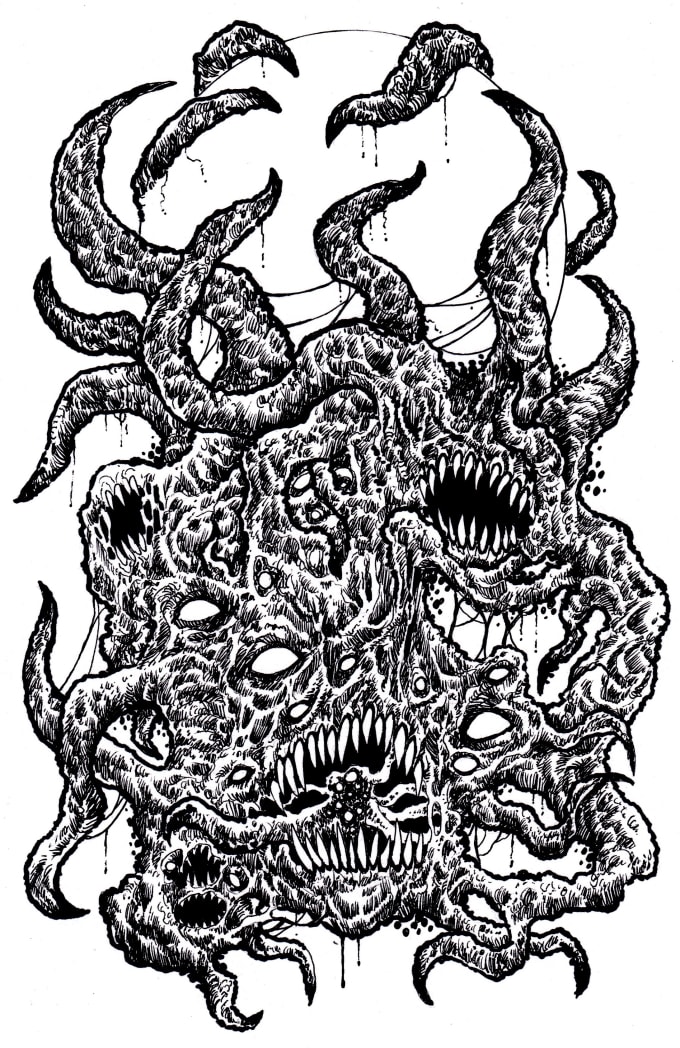 Draw you cthulhu creature artwork by Waynezart