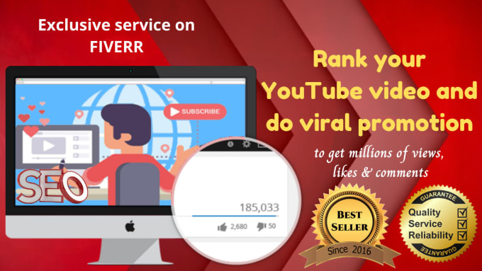 rank your youtube videos and do viral promotional for fast ranking and make vrl