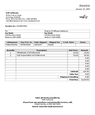 Make a professional, editable invoice by Dbhamilton