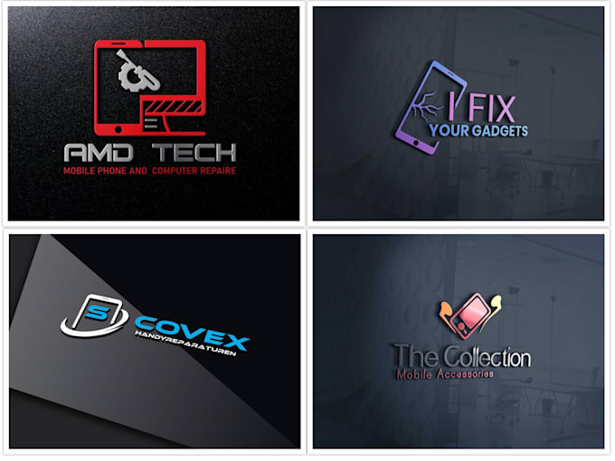 ideas de logotipos de reparación de computadoras