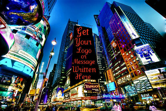 Photoshop Your Message Or Logo Onto A Times Square