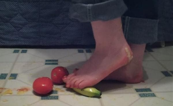 Crush A Fruit Or Vegetable With My Bare Feet On Video By Bellabunnie 