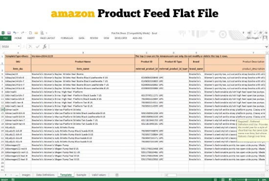 Setup An Amazon Product Feed Inventory Flat File Template