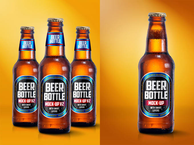 Download Do realistic beer bottle mock up with your logo or photo ...