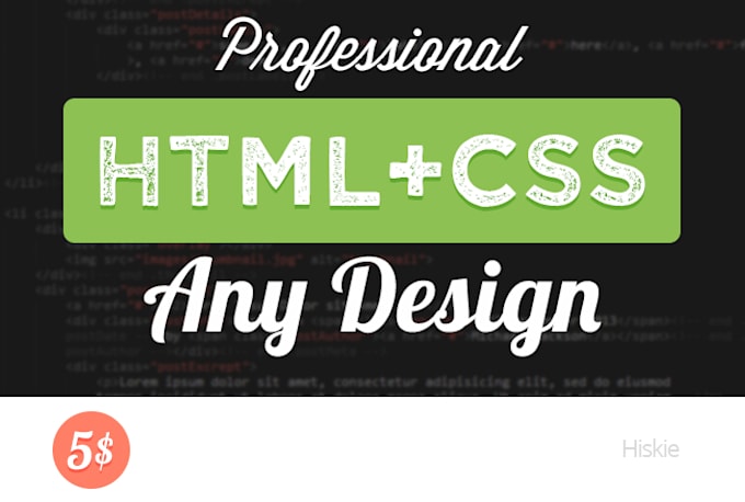 Professionally code html css jquery any psd design by Vcatalin
