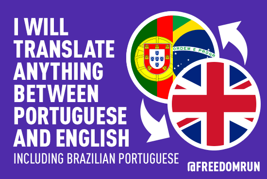 Translate english to portuguese and vice versa by Freedomrun