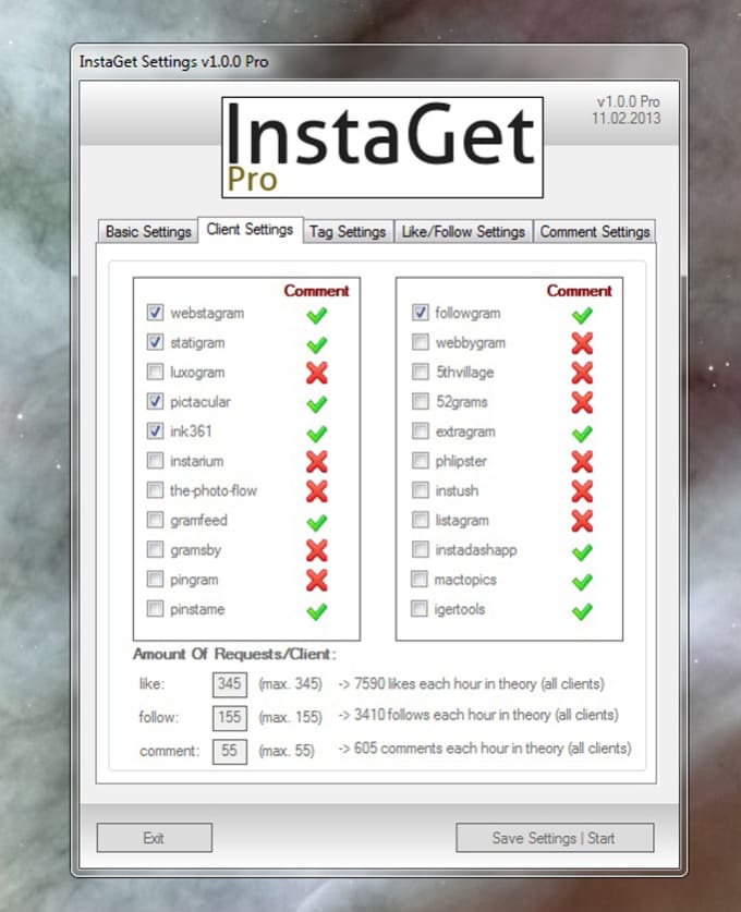 Download free Instaget Pro - Cracked (Instagram Like Bot) software