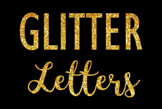 create personalized transparent glitter letters by shananique