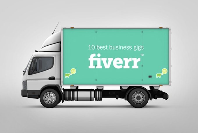 Make photo realistic truck mockup showing ad,logo by Alnishanthi123
