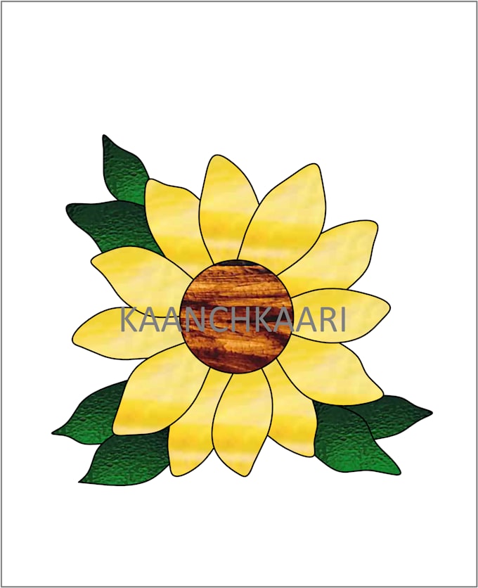 Create digital patterns for stained glass, mosaics and stained glass quilts by Kaanchkaari | Fiverr for Free Printable Stained Glass Patterns Sunflower