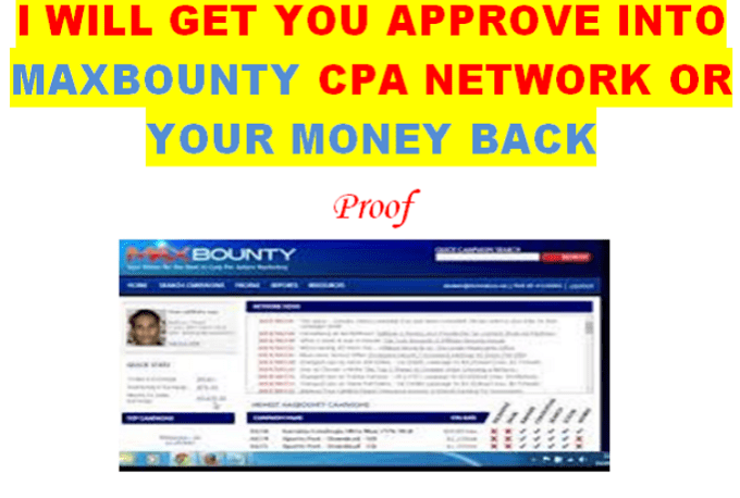 Please How Can I Get Approve With Maxbounty CPA Network