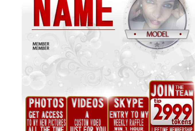 Design graphics for myfreecams or chaturbate profile by Mfcprofiles