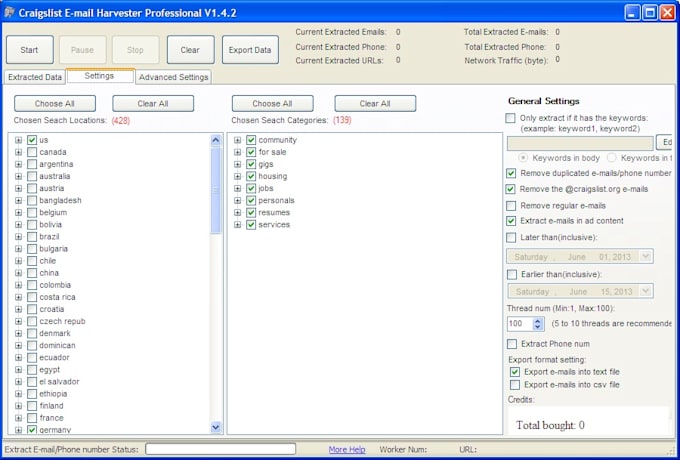 craigslist email harvester professional