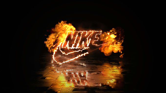Create epic raging fire logo reveal, intro outro video for