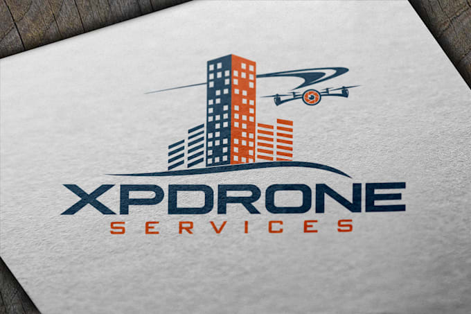 design a unique modern 3d drone photography logo
