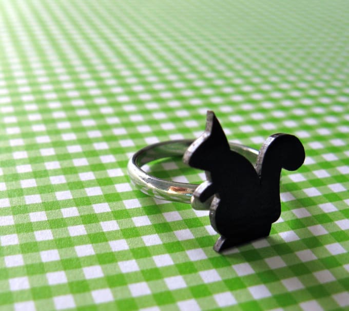 swarovski squirrel ring