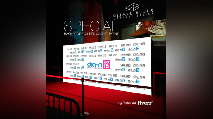  Design  elegant red carpet backdrop  banner  for your event 