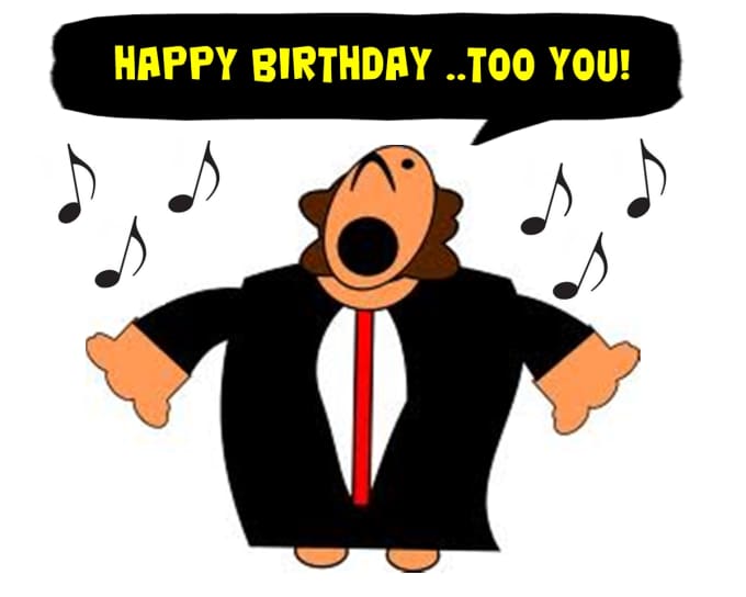 Call and sing happy birthday as opera guy by Lafflady
